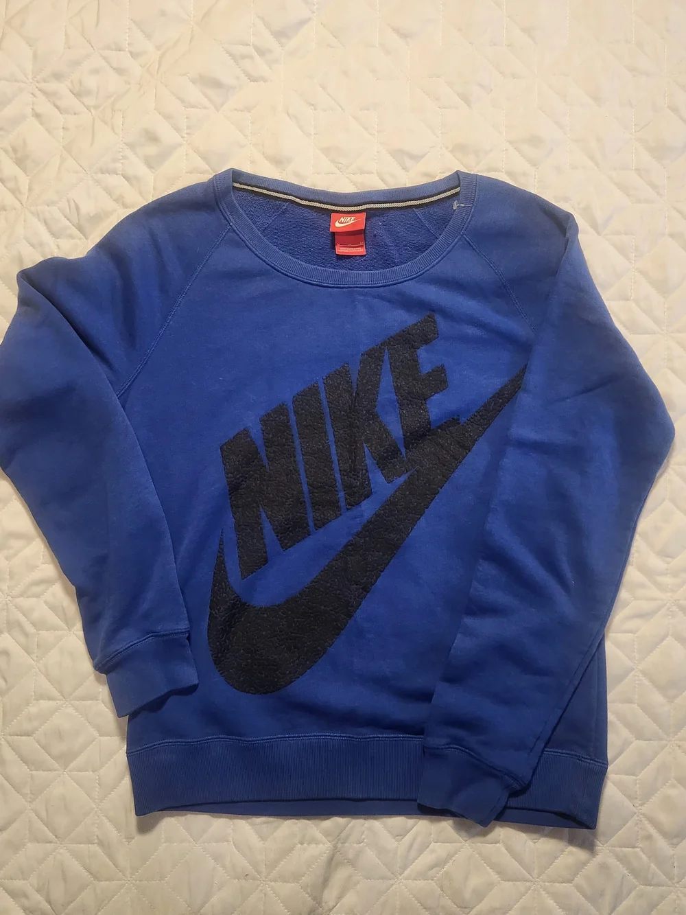 Nike Kids Blue Crewneck Sweatshirt with Black Logo